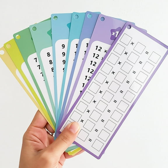 CCOCC 1 Set Math Flash Cards with 2 Pens Addition Subtraction Multiplication Division Preschool Learning Erasable Math Calculation Card Arithmetic Teaching Aid Math Manipulatives