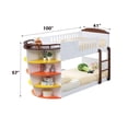 thumbnail image 2 of ACME Neptune Lit Superposé de Rangement en Bois Simple sur Simple, Blanc et Chocolat, 2 of 4