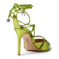 thumbnail image 3 of Schutz Lunah Metallic Green Lace Up Strappy Stiletto Heel Pointed Toe Pumps (Green, 6.5), 3 of 4