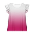 thumbnail image 6 of Juslio Girl Shirts Ruffle Short Sleeve Kids Clothing Fashion Tops Casual 3-15Years Blouses, 6 of 8