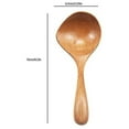thumbnail image 2 of 2 Pcs Wooden Soup Ladle Long Handle Large Spoon Wood Scoop Kitchen, 2 of 2