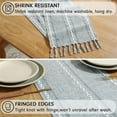 thumbnail image 3 of Husfou Table Runners with Tassels, 13x72in Woven Hollow Table Linens, Boho Linen Table Runner for Bohemian Wedding Bridal Shower Rustic Farmhouse Dining Table Fall Christmas Home Decor, 3 of 6