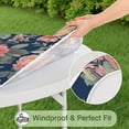 thumbnail image 5 of Pioneer Flower Floral Print Pattern Round Fitted Tablecloth with Elastic Edge,Dining Table Cover Waterproof,Outdoor Round Tablecloth for Camping,Dining,Indoor and Outdoor, 5 of 7