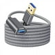 thumbnail image 1 of Cable de extensión USB,Cable de extensión USB 3.0 portátil de viaje,Cable extensor USB trenzado de nailon para oficina,Macho hacia hembra Unidad flash Concentrador USB,Cable de extensión, 1 of 7