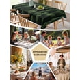 thumbnail image 5 of Green Forest Table Cloth, Pine Trees Modern Mysterious Art Waterproof Tablecloth for Rectangle Tables, Reusable Washable Fabric Table Cover for Restaurant Kitchen Dining Tables 60"x102", 5 of 6