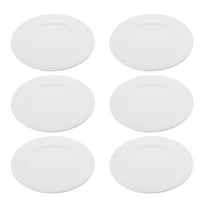 SOPOTUTU White Small Serving Plates Set of 6 Ceramic Appetizer Plates for Kitchen and Dining