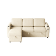thumbnail image 2 of L-Shaped Sleeper Sofa Converts to Full-Size Bed with Storage Ottoman & USB/C Charging Ports – Space-Saving Sofa Bed for Small Living Rooms, 2 of 9