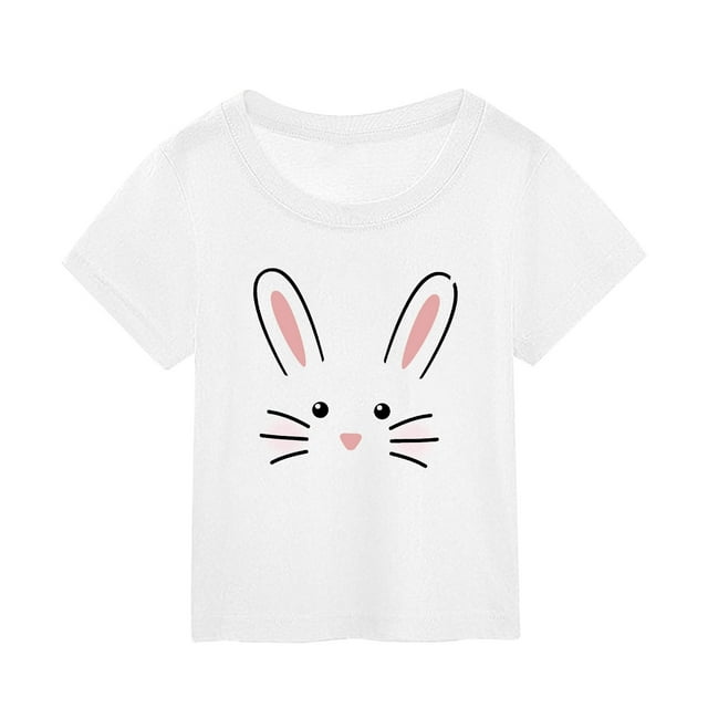 TZEWGL T-Shirts pour Infnat Été Imprimé Feuille Dessin Animé Manches Courtes Col Rond Vêtements pour Filles Garçons Taille 2-3T