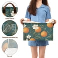 thumbnail image 5 of Yayeee Foldable Storage Basket for Shelves with Handles Set of 2 Waterproof Cloth Bins, Retro Floral Orange, 5 of 7