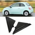 thumbnail image 4 of Cubierta de la bandera del espejo retrovisor de la puerta 1SH17KX7AA Reemplazo de la placa triangular del espejo retrovisor izquierdo derecho para FIAT 500 2012 a 2017 (negro brillante), 4 of 5