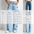 thumbnail image 3 of Levmjia Women Wide Leg Jeans with Side Metal Grommets High Waisted Baggy Denim Pants Streetwear Vintage Cargo Pants, 3 of 9