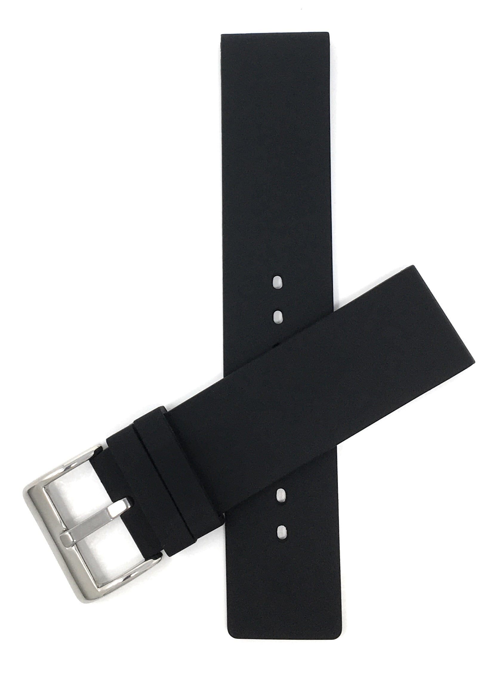 Black Silicone Watch Bands Soft Rubber Replacement Watch Straps