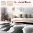thumbnail image 2 of ODIKA 6'x9' Machine Washable Non-Slip Area Rug, Shadow Dance Contemporary Ripple Design High Traffic Rug, Gray, 269876, 2 of 7