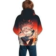 thumbnail image 5 of Jujutsu Kaisen Ryomen Sukuna Kids' Hoodie 3d Print Sweatshirt Soft Pullover Hooded With Big Pockets For Boys Or Girls Small, 5 of 7