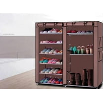Zimtown 6 Tiers Shoe Rack Shoe Shelf Tower Portable 9 Grids Shoe Cabinet 27 Pairs Shoe Storage Organizer Space Saving with Non-woven Fabric Cover, Coffee