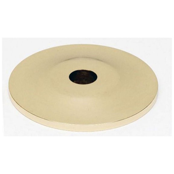 Alno A815-1P-PB Traditional 1" Round Solid Brass Cabinet Knob Backplate - Brass
