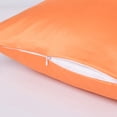 thumbnail image 4 of Satin Body Pillowcase for Hair and Skin, Silky Slip Cooling Body Pillow Cover with Hidden Zipper, Orange, 20" x 54", 2 Pack, 4 of 5