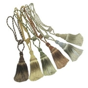 BEL AVENIR 2 Pack Curtain Tieback Tassel Drapery Rope Handmade Holdbacks Home Decorative Blue