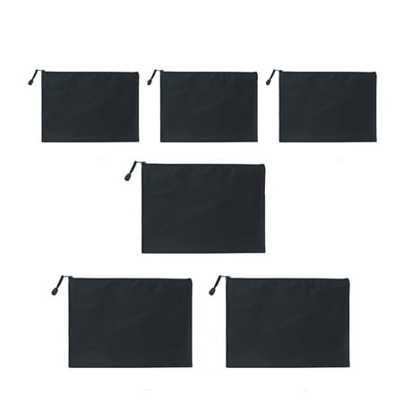 6Pcs File Wallet Water Resistant Oxford Money Bag Document Organizers Pocuhes