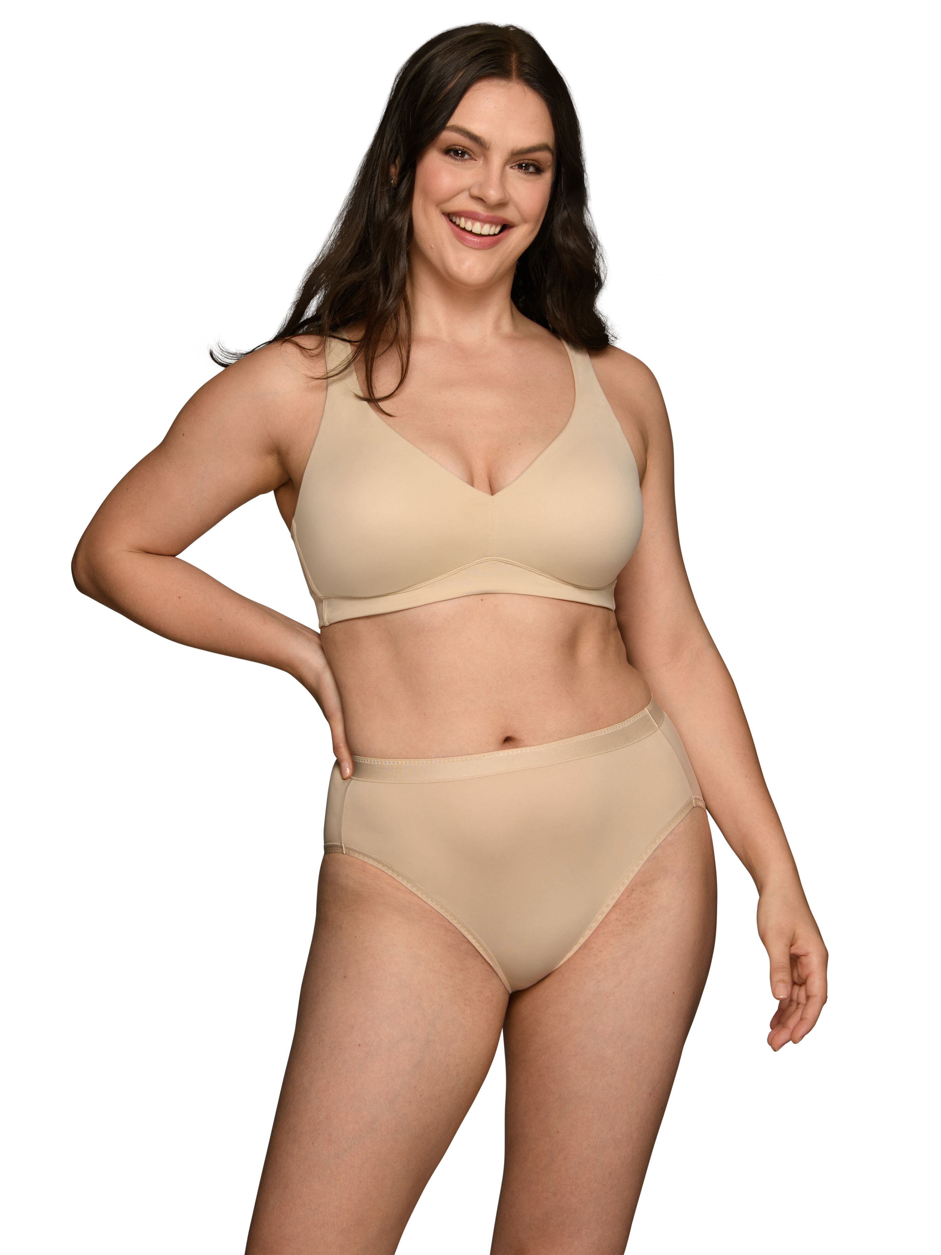 Vanity Fair Lingerie Women's Beauty Back Wireless Bra with Lift, Smoothing, Simple Sizing S-3XL, Style 72164