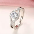 thumbnail image 5 of K-KED Elegant Cubic Zirconia Women Delicate Jewelry 925 Silver Ring Engagement Gifts Size 6-10-6, 5 of 6