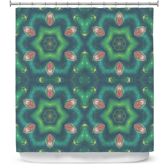 Shower Curtains 70" x 93" from DiaNoche Designs by Pam Amos - Teardrops Green