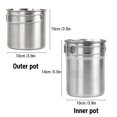 thumbnail image 3 of Stainless Steel Cookware Set Camping Cup Outdoor Portable Cooking Pot 2-3 People Camping Cookware, 3 of 9