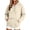 Beige, variant on Cmfcve Button Henley Neck Hoodies for Women Fall Winter Oversized Sweatshirt Drawstring Casual Hooded Pullover Tops