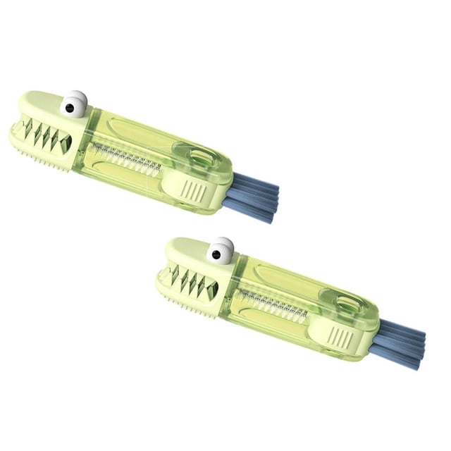 Oleegame 2PC Cleaning Brush 4 In 1 Multipurpose Bottle Cleaner Brush U Shaped Portable Mini Cup Lid Brush 4 In 1 Multifunctional Bottle Mouth Cleaning Brush Household Kitchen Cleaning Tool Green