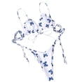 thumbnail image 2 of ITFABS Ladies Split Swimwear Set, Printing Lace Up Backless Bikini Swimsuit, 2 of 4
