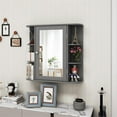 thumbnail image 3 of Pemberly Row Mount Wall Surface Bathroom Storage Cabinet Mirror Gray, 3 of 8