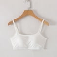 thumbnail image 2 of SMihono Women's Cotton Bralette - Wireless Unlined Sleep Comfortable Seamless Cami Bra Backless Sexy Seamless Push-Up Everyday Bras White S, 2 of 5