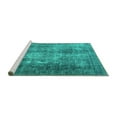 thumbnail image 2 of Ahgly Company Machine Washable Indoor Square Persian Turquoise Blue Traditional Area Rugs, 7' Square, 2 of 4