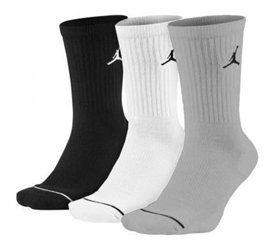 Nike Jordan Jumpman Dri-Fit Crew Socks Multi 3 Pair SX5545-019 - Small ...