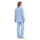 thumbnail image 2 of Apparonia S S Conjuntos de Pijama para Mujer Ropa de Dormir de Algodón Camisa de Manga Larga con Botones Al Frente y Pantalón Ropa de Dormir Cuello con Solapa Pjs Conjuntos de Descanso Azul Lunare, 2 of 7