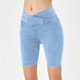 thumbnail image 4 of MKLEKYY Pantalones Cortos De Mezclilla Para Mujer, De Moda, De Cintura Alta, Elásticos, Deportivos, Con Bolsillo, Para Fitness, Pantalones Cortos De Ciclismo De Cinco Puntos, De Mezclilla, 4 of 4