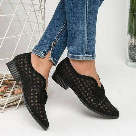 

Christmas Fashion Retro Womens Breathable Hollow Low-heeled Roman Casual Shoes Sandals