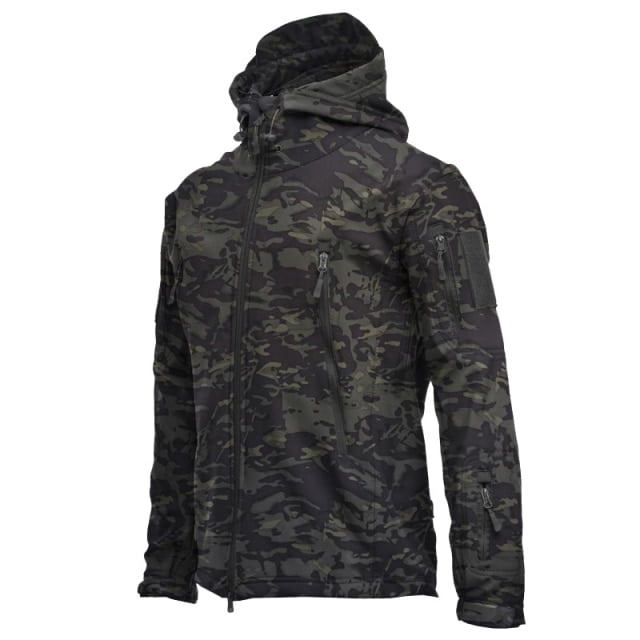 REDHOTYPE Veste Homme Extérieure Coquille Souple Polaire Coupe-Vent, Imperméable, Respirante et Chaude Trois-en-un à Capuche