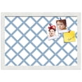 thumbnail image 2 of PinPix 19x13 Custom Cork Bulletin Board Diamond Modern Pattern Navy White Poster Board Has a Fabric Style Canvas Finish, Framed in Diamond Modern Pattern Navy White, by ArtToFrames (PinPix-1805), 2 of 5
