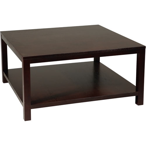 Merge 36" Square Coffee Table, Espresso Finish