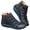 Blue, variant on Chenyee Women's Vintage Ankle Boots Comfortable Slip On Flat Side Zipper Retro Short Booties