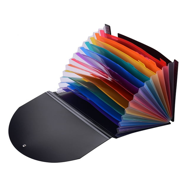 TFixol Carpeta Acordeón Expansible 12 Compartimentos Color Arcoíris A4 TFixol Carpeta de archivos