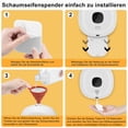thumbnail image 4 of Dispensador de jabón automático de 300 ml para montaje en pared, sin perforaciones, recargable, sin contacto, carga USB con sensor, apto para cocina, baño, hotel (blanco), 4 of 7