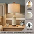 thumbnail image 2 of Oneach Bedside Lamp Set of 2 for Bedroom 24" Traditional Living Room Resin Nightstand Table Lamps, 2 of 10