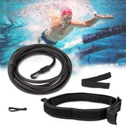 BUZIFU Reliable Outdoor Swim Belt Swimming Bungee Cord 4M swimming tether Stationary Resistance Training Band Training for Kids/Adults/Beginners Swim Tether Swimming Training Elastic Rope