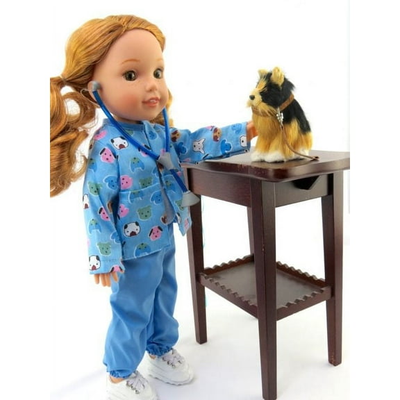 Blue Vet Outfit For 14 Inch Dolls