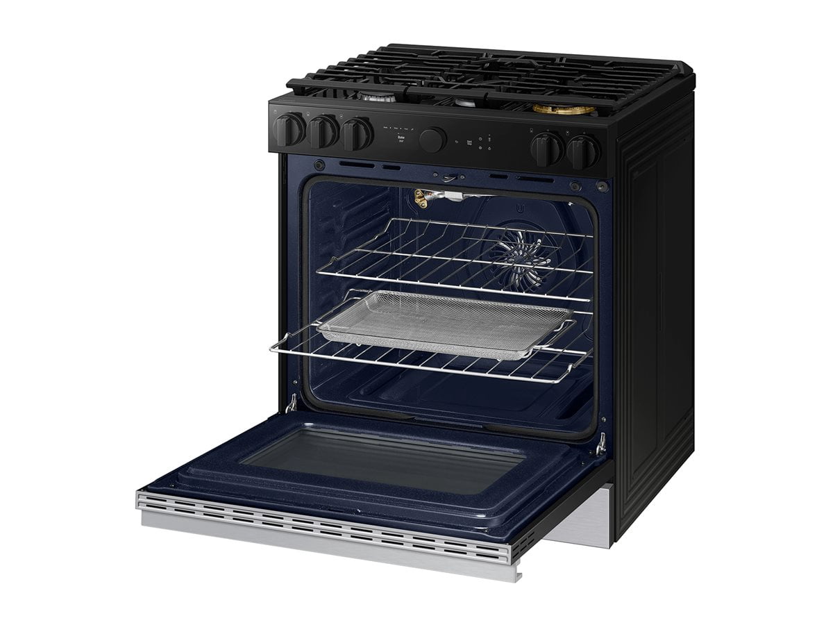 Samsung Bespoke NSG6DG8500SRAA - Range - built-in - Wi-Fi - niche - width: 24 in - depth: 24 in - height: 35.9 in - with self-cleaning - stainless steel