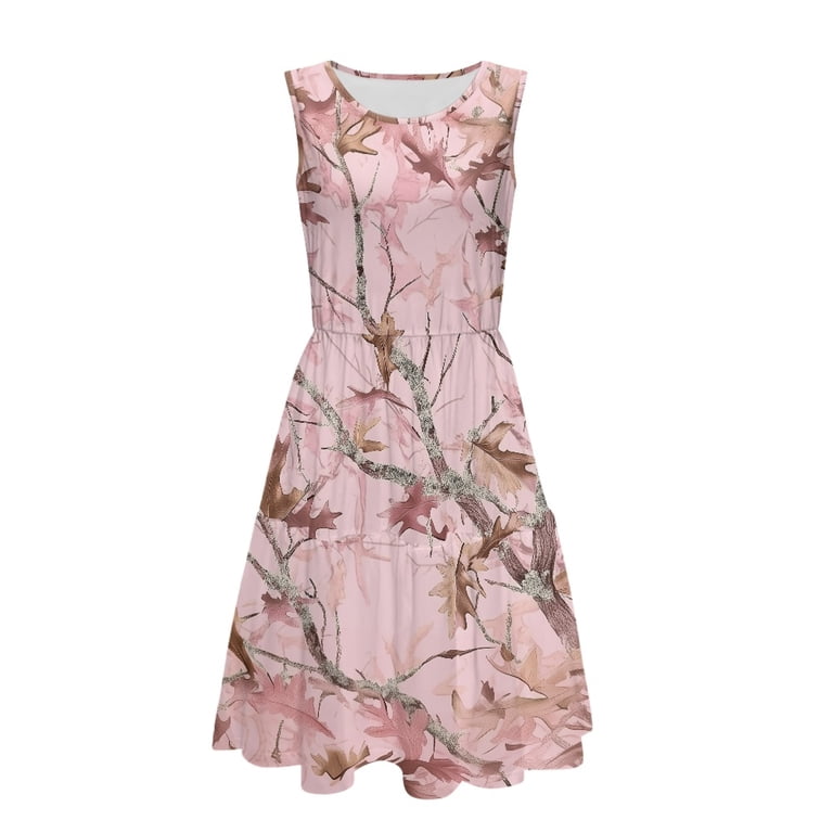 pink camouflage bridesmaid dresses Pink Camo Camouflage A-Line Sundress