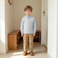 thumbnail image 5 of Toddler Kids Sweater Vest V Neck Cable Knit Sleeveless Uniform Knitwear, 5 of 6