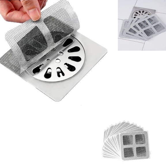 20/30/100 PCS Disposable Shower Drain Hair Catcher - 4 Inch Drain Cover Mesh Stickers for Human & Pet Hair - Bathtub, Bathroom, Kitchen Sink, Laundry Floor Drain Filters